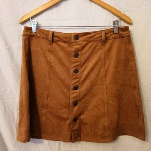 Mossimo Faux Suede Button Mini Skirt